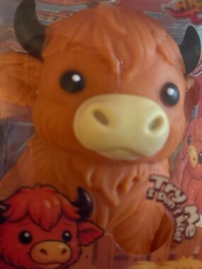 Orange Highland Cow Plush Toy - Cute Cuddly Stuffed Animal
